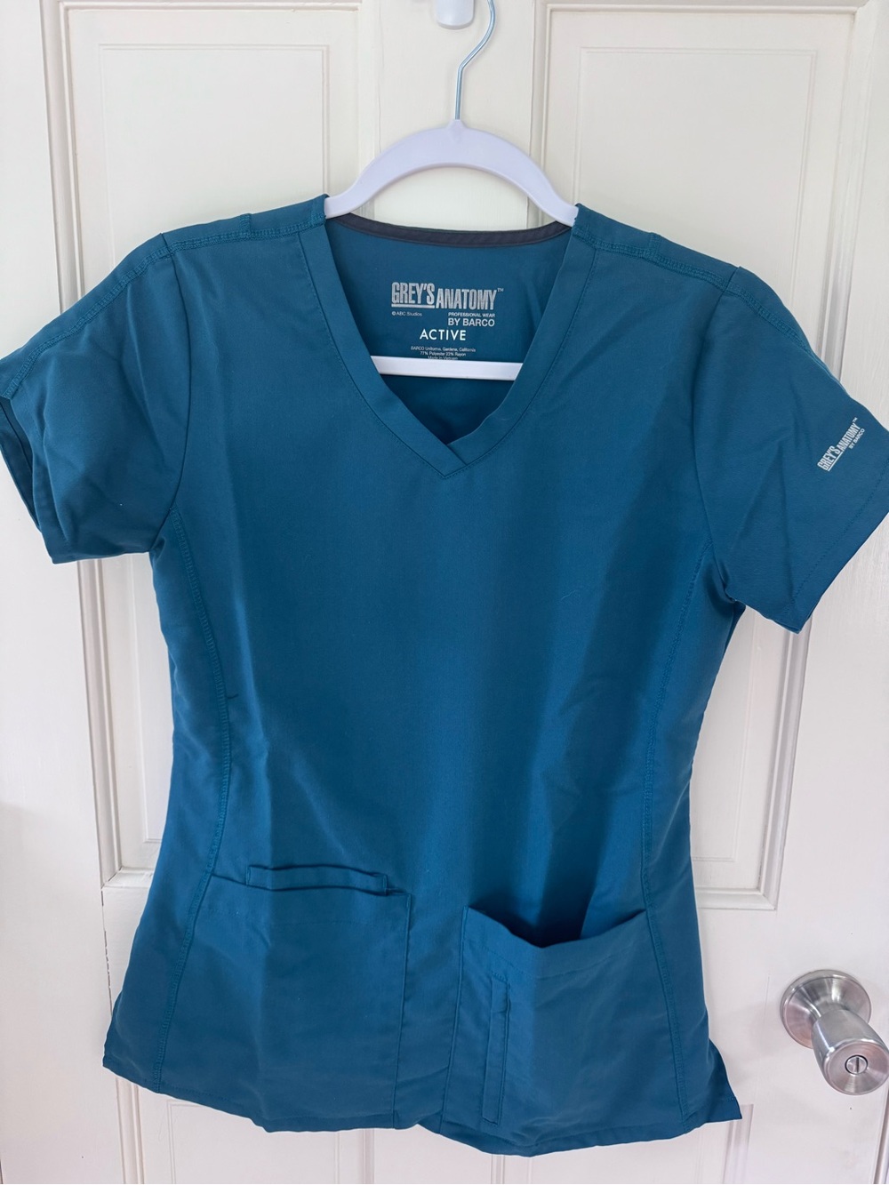 Grey's Anatomy Teal V-Neck Scrub Top